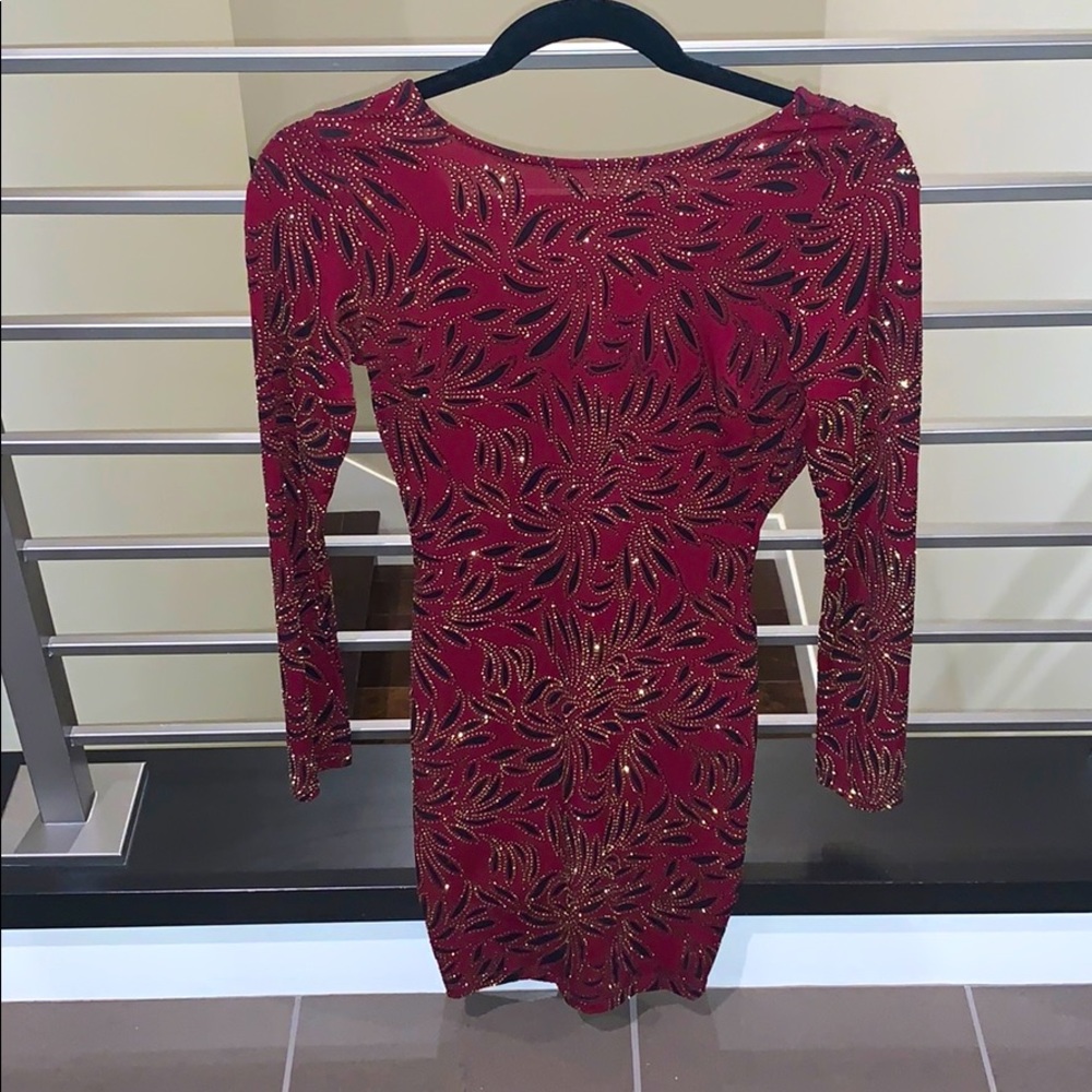 Beautiful burgundy mini dress